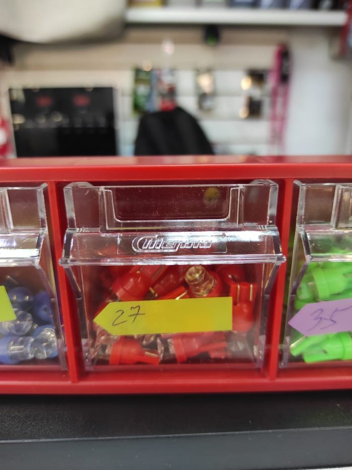 Диоды W5W линза мал б/ц крас