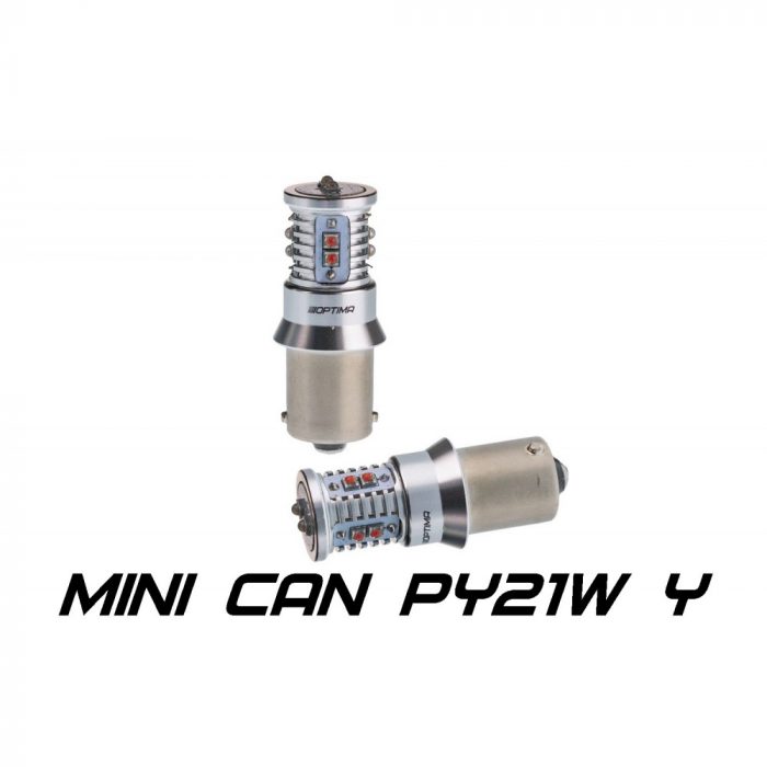 Светодиодная лампа Optima Premium PY21W MINI CREE-XBD CAN 50W, (желтая)