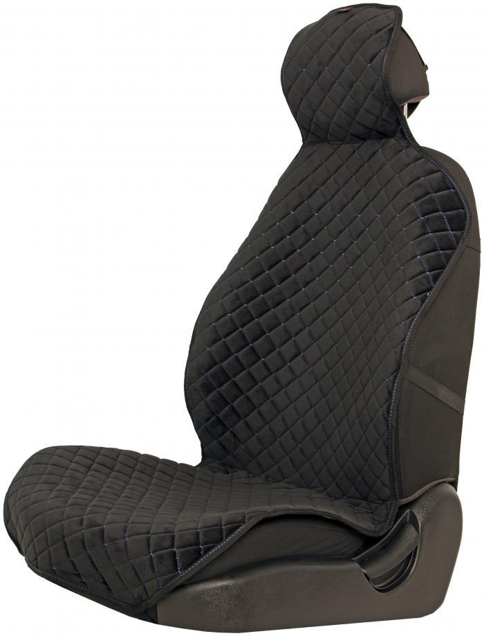 Накидки велюр черный с черная строчка с боками ромб