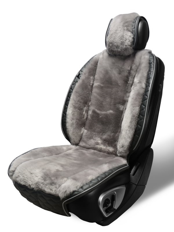 Накидки Натуральные меховые серые с боками