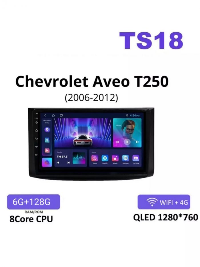 Магнитола TS10 PRO Chevrolet Aveo T250 2006-2012 6+128Gb