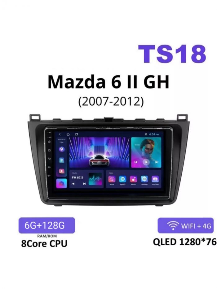Автомагнитола TS18PRO Mazda 6 2 GH 2007-2012 6/128