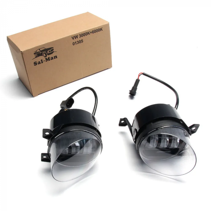 ПТФ LED VW 3000к+6000к "Sal-Man" (Оригинал) 01305