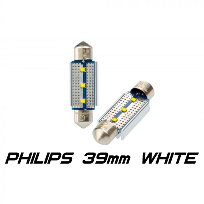 Диод Festoon 39mm Optima Premium PHILIPS, CAN, white, 12V, T10*39mm (SV 7-8), OP-F-PH-CAN-39