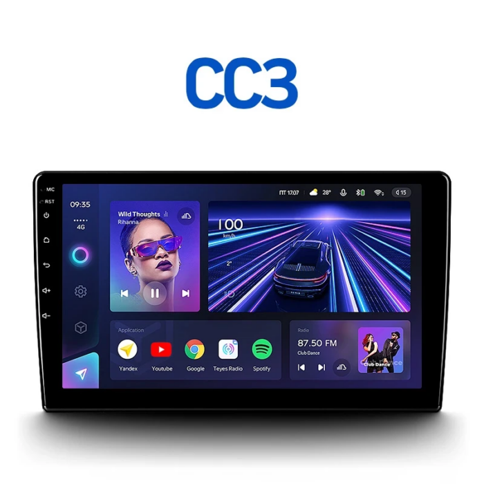 Магнитола Teyes CC3 Kia Cerato 2 2008–2013 F1 (кондиционер) 9″ 4/64 ГБ
