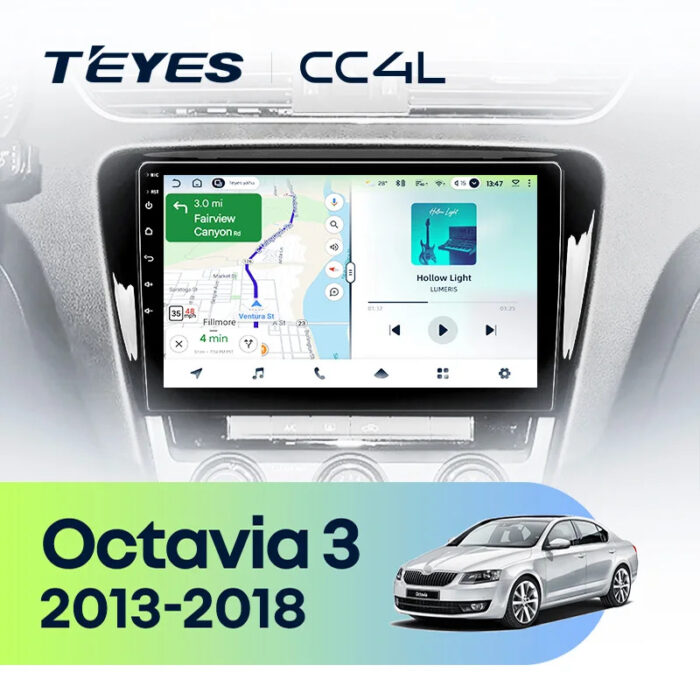 Магнитола Teyes CC4L Skoda Octavia 3 A7 2013–2018 (А) 10,2″ 4/64 ГБ