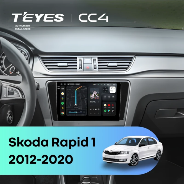 Магнитола Teyes CC4 Skoda Rapid седан 2012–2015 9,2″ 8/128 ГБ